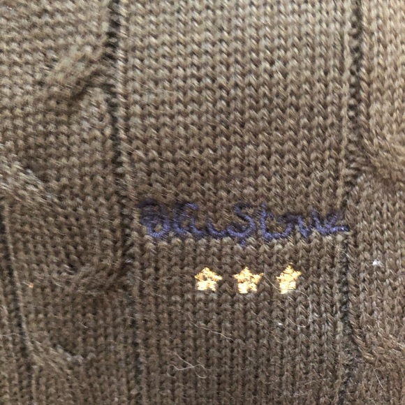 Blustone Italy Green Cable Knit Sweater L - Picture 2 of 4